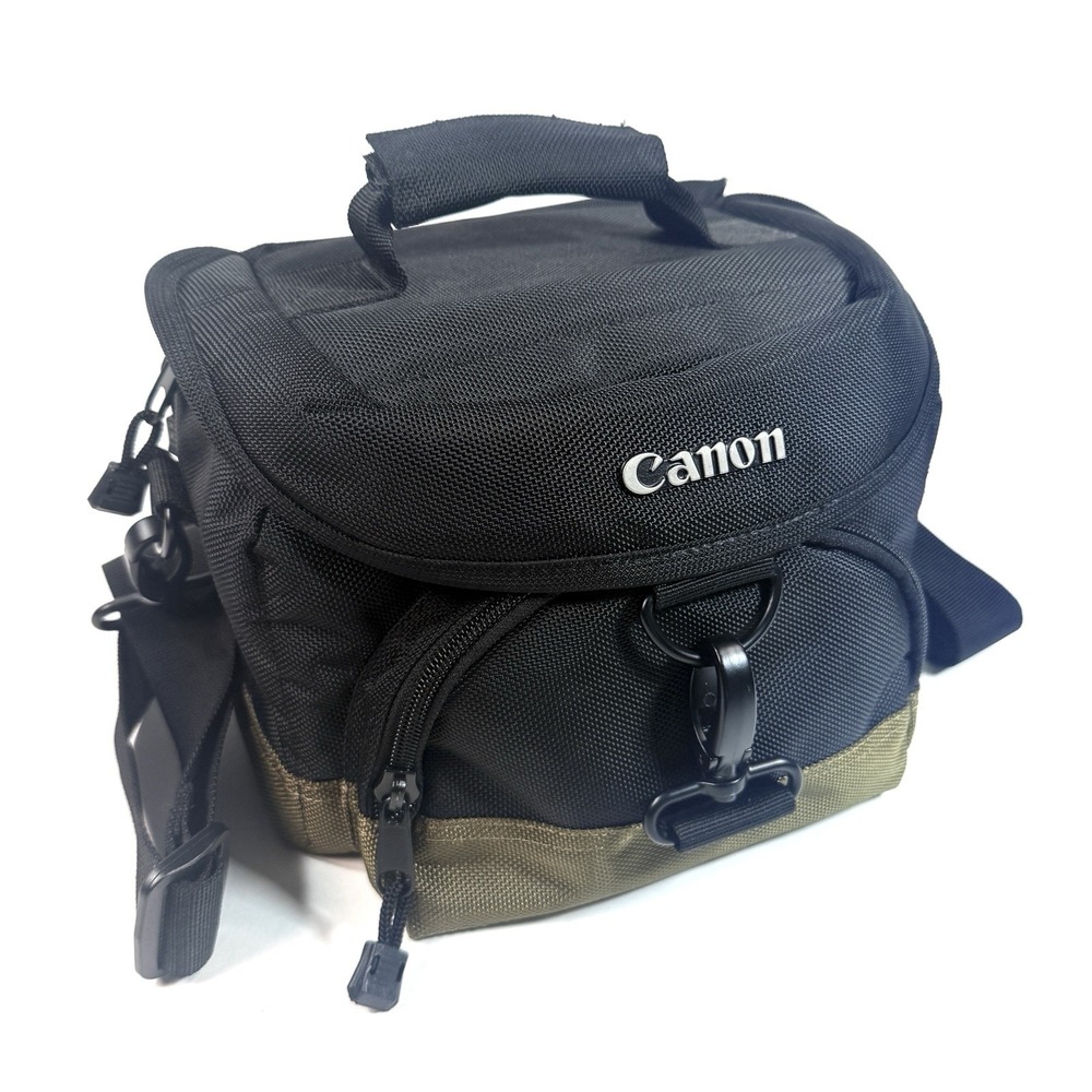 Canon 100EG DSLR Camera Gadget Bag Black Olive Shoulder Waist Belt Case